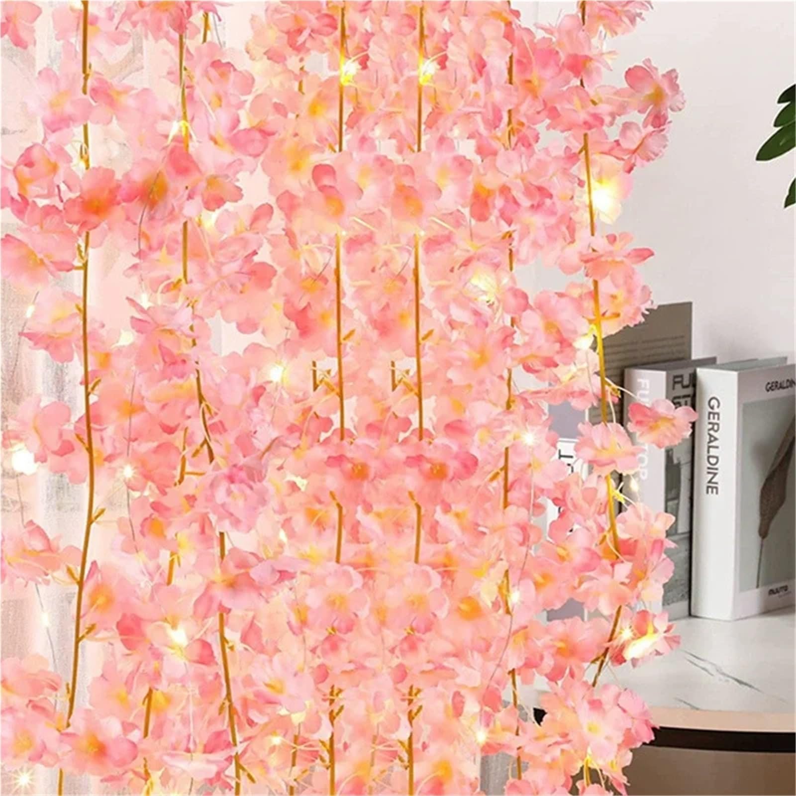 Vite Di Rose Artificiali Con Foglie 1/3/5P/10 pezzi ghirlanda di fiori ciliegio rosa artificiali Sakura, decorazioni for arco nuziale, finti for la casa, for feste, regalo