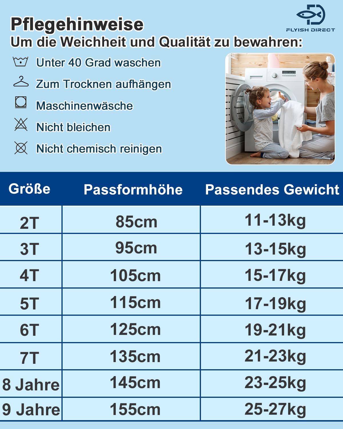 FLYISH DIRECT Töpfchen Trainingshose, Packung mit 10 Töpfchentraining Unterwäsche, 2-9 Jahre Töpfchen-Trainingshosen für Kinder Jungen und Mädchen, 100/3T