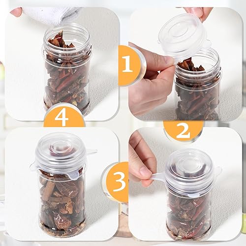 Miniatura 3 de 8 tapas elásticas de silicona del mismo tamaño para almacenamiento de alimentos frescos en el refrigerador, reutilizables, expandibles, elásticas,