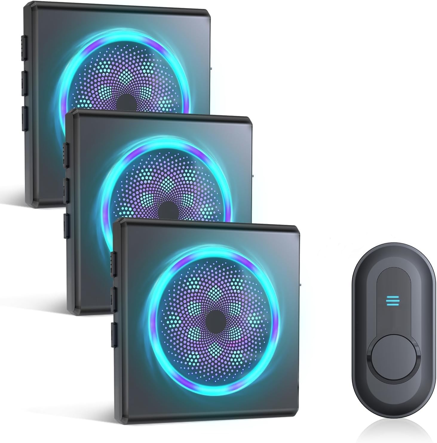 CallToU Flashing Doorbells for Deaf, 1000ft Plug in Door Bell Wireless, Loud Doorbells with 5 Adjustable Volume, IPX5 Waterproof Button, Dual Sensory Alerts for Elderly/Seniors/Visually Impaired