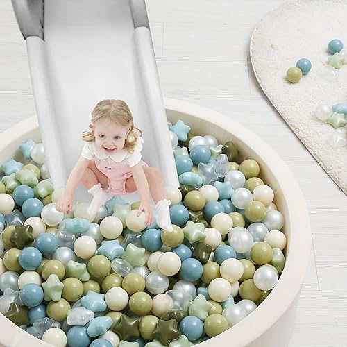 Miniatura 9 de TRENDPLAY Pelotas de bolas de estrella 50, 100, 200, 500, para niños pequeños, formas de pelotas para niños y niñas, diversión, fiesta de