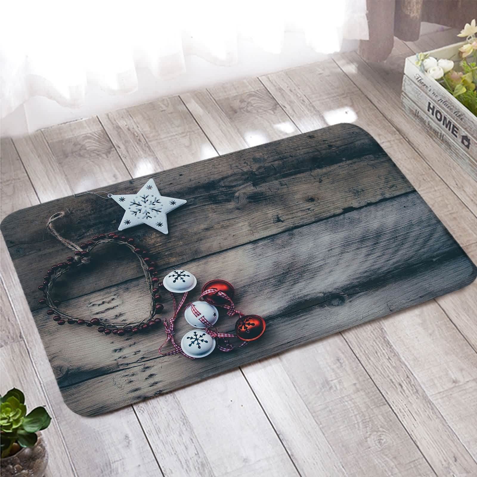 Paillasson vintage cuisine et salle de bain gris rouge 60X180cm