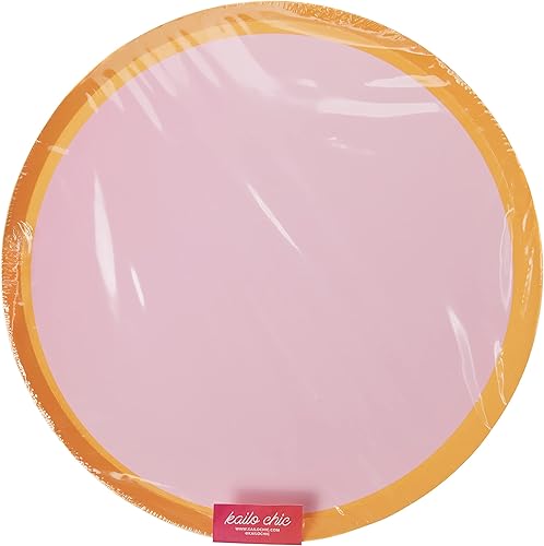 Miniatura 7 de C.R. Gibson TW12-25056 Kailo Chic - Juego de platos llanos de papel desechables para fiestas, 10.5 pulgadas de diámetro, lavanda y naranja, 8