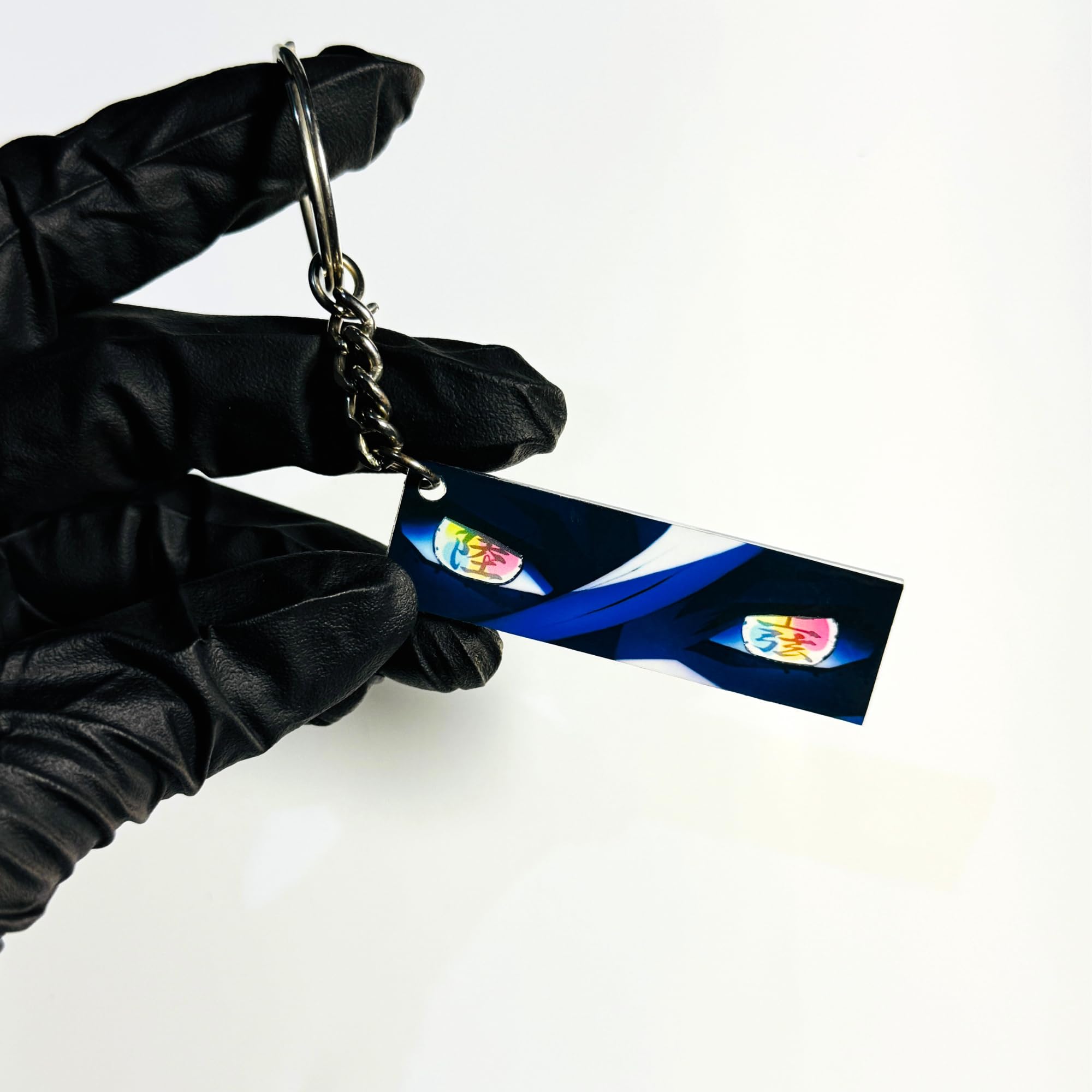 Doma Glowing Eyes Keychain – Demon Slayer Anime Acrylic Keychain, Luminous Upper Moon Two Eye Key Ring, Glow in Dark Anime Accessory, Otaku Gift, Key Holder & Bag Charm for Fans-image-21