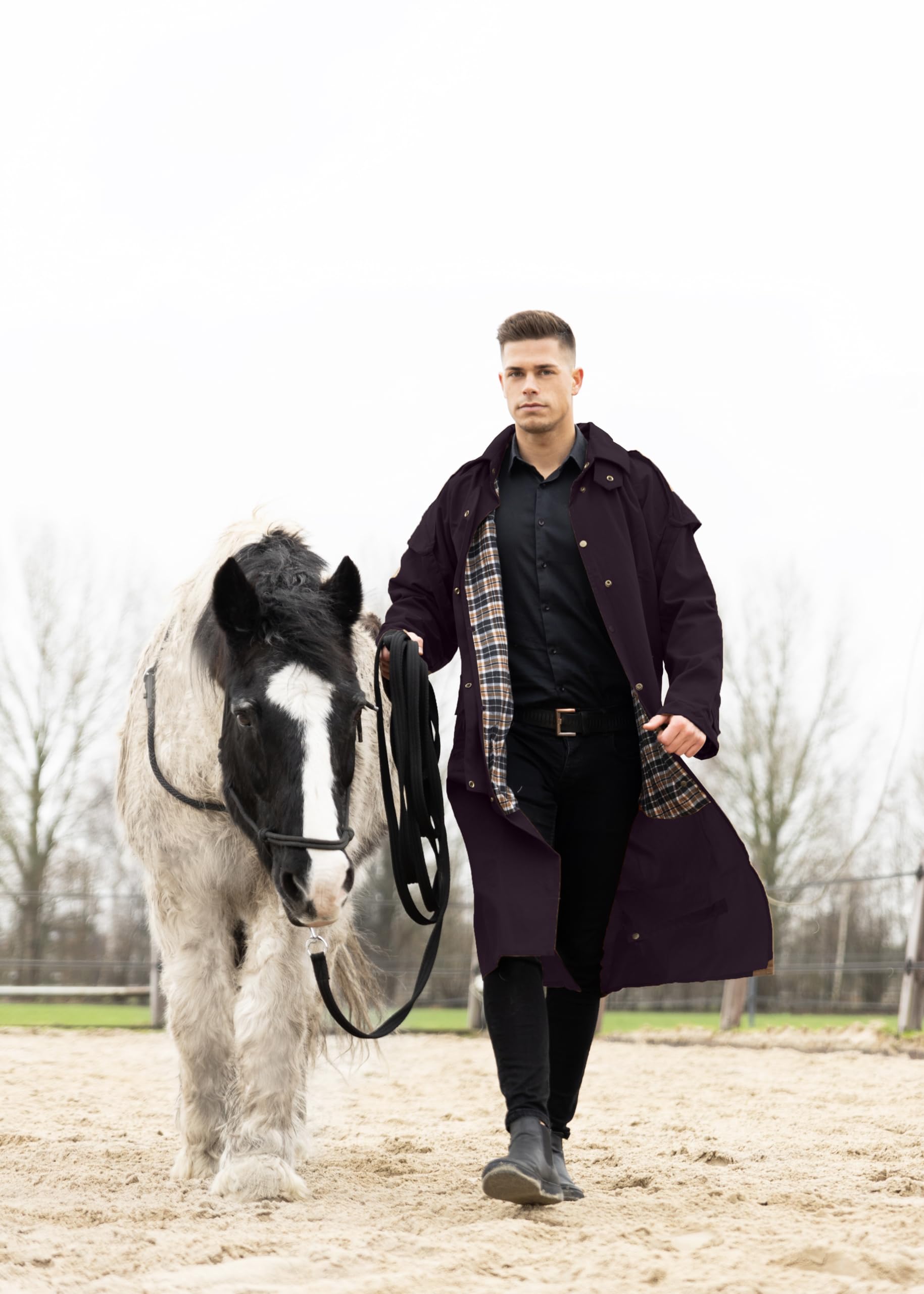 RESISTANCE Unisex Oilskin Duster Coat Mantel (0er Pack)
