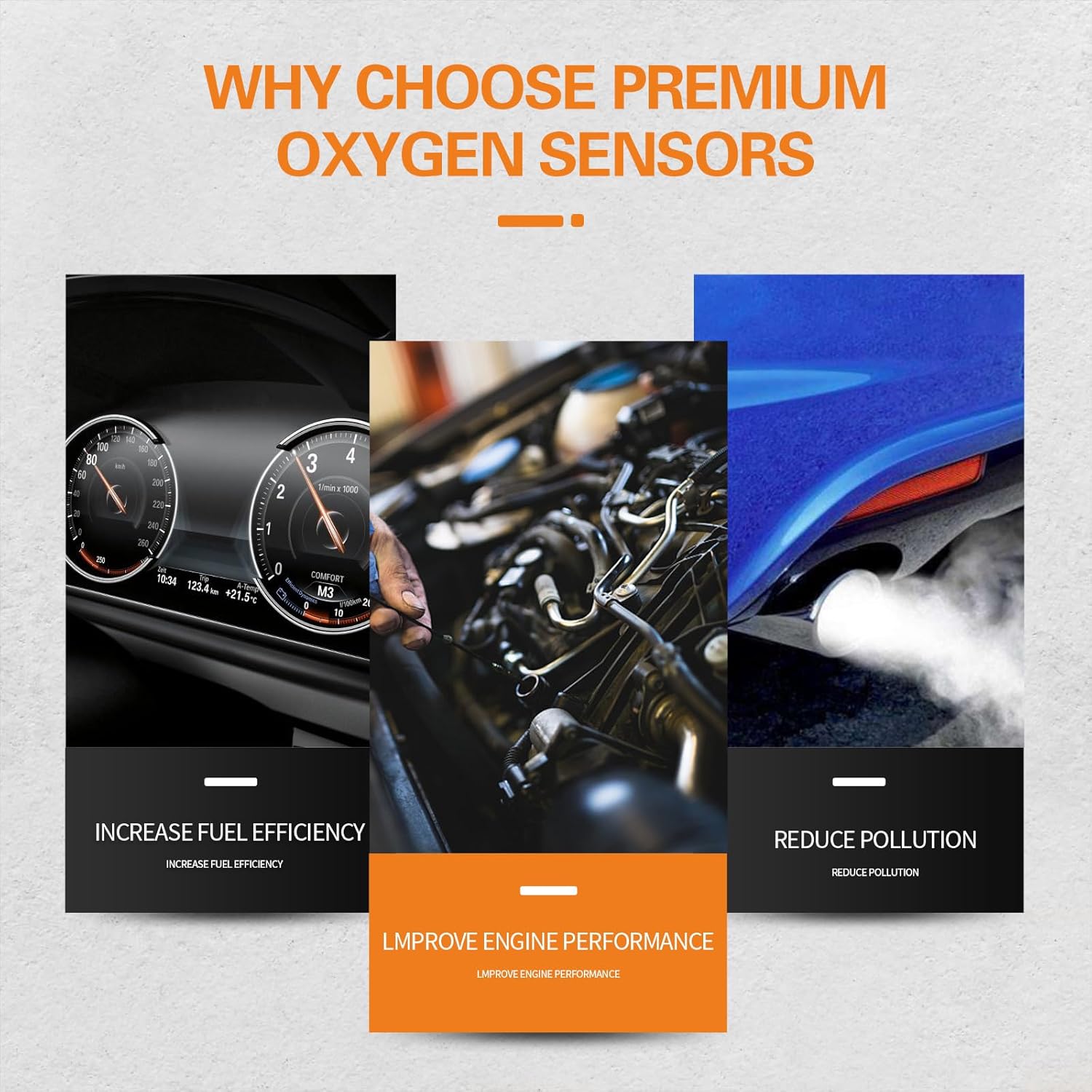 4Pcs Oxygen Upstream and Downstream O2 Sensor Compatible with 1990-2014 F150 F250 F350 OE#15717, 15716, 15718, 15719