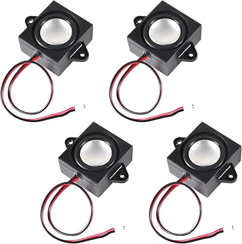 ACEIRMC 4 bocinas de 3 vatios y 8 ohmios, mini altavoz de 8 ohmios y 3 W para Arduino con interfaz JST-PH2.0 para pequeños proyectos electrónicos de