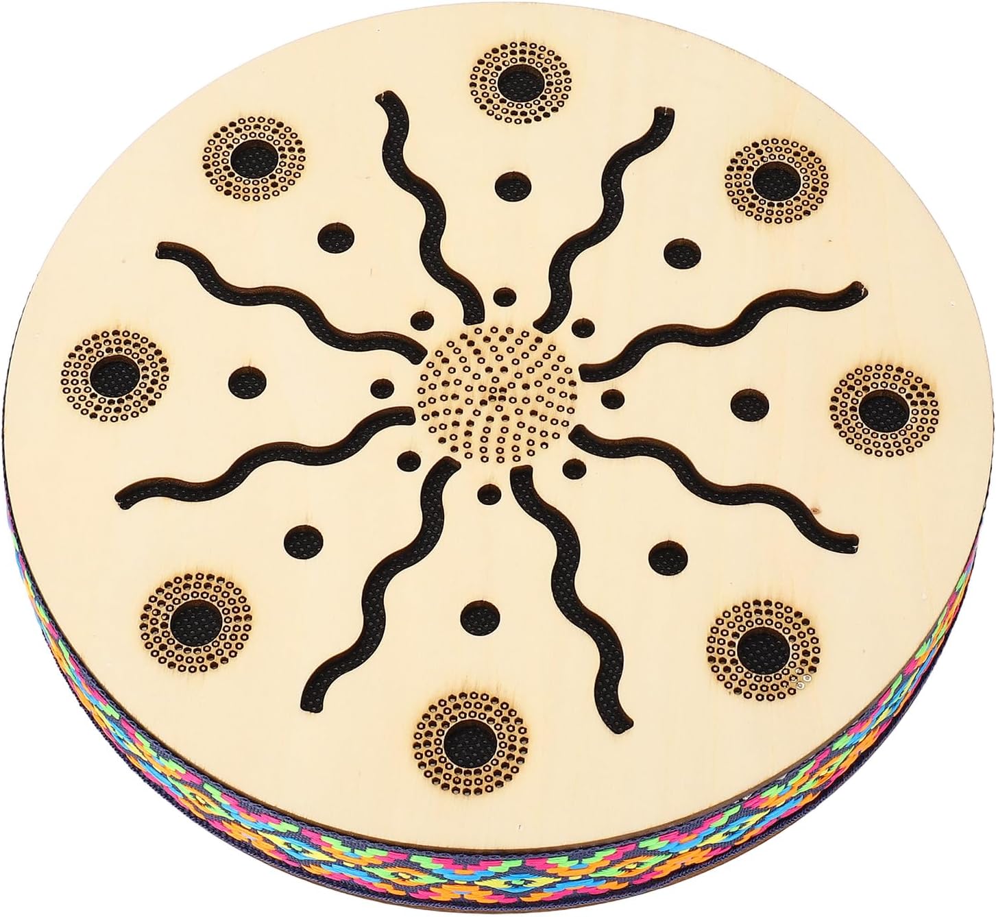 Sea Drum, Sea Drum Ocean Wave Sound 8in Portable Maple Ethnic Musical Percussion Instrument