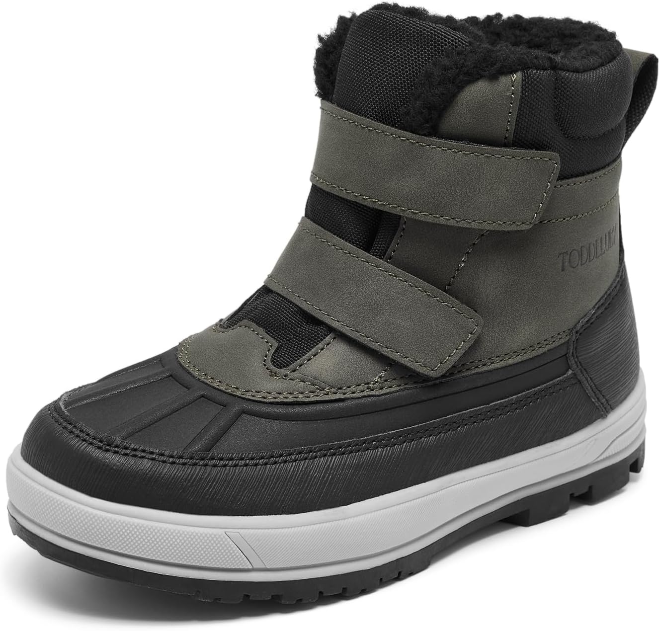 Boys Girls Snow Boots Faux Fur Lined Winter Ankle Boots Outdoor Waterproof Slip Resistant Comfortable Cold Weather Boots Little Kid/Big Kid