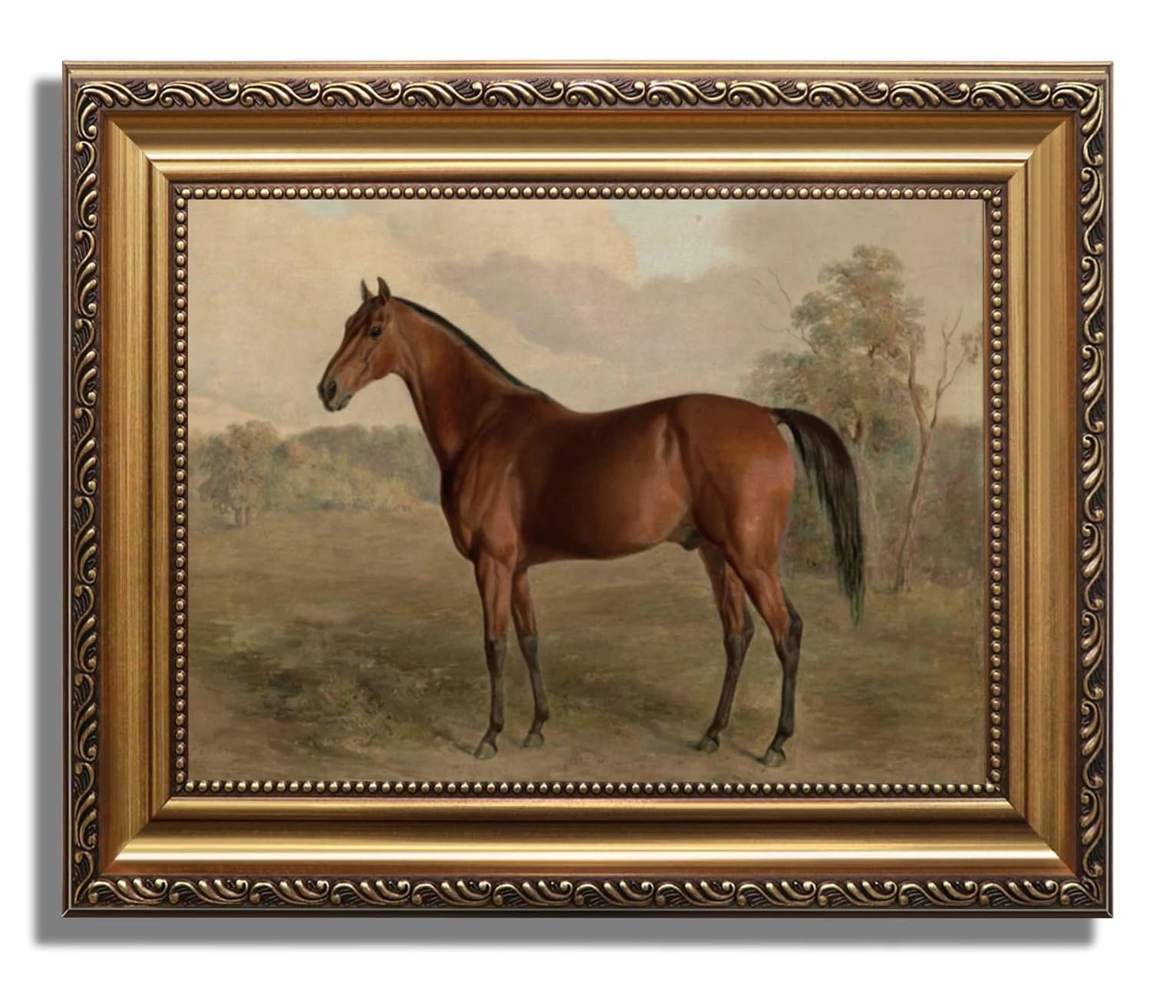 JOFANG Art mural encadré vintage, toile classique de cheval pour salon, chambre, décor mural de cuisine en toile imprimée, 30x40 cm