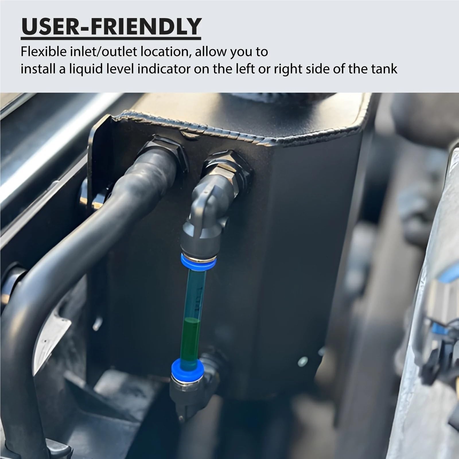 liquide de refroidissement Bouteille de récupération d'eau refroidissement universelle en aluminium 1 L avec bouchon, accessoires universels pour voiture