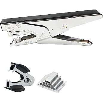 Metal Stapler Set with 1000 Staples and Staple Remover Robust Stapler for up to 20 Sheets Perfect for Office and Home Ergonomic and Impact-Proof Stapler Office Stapler