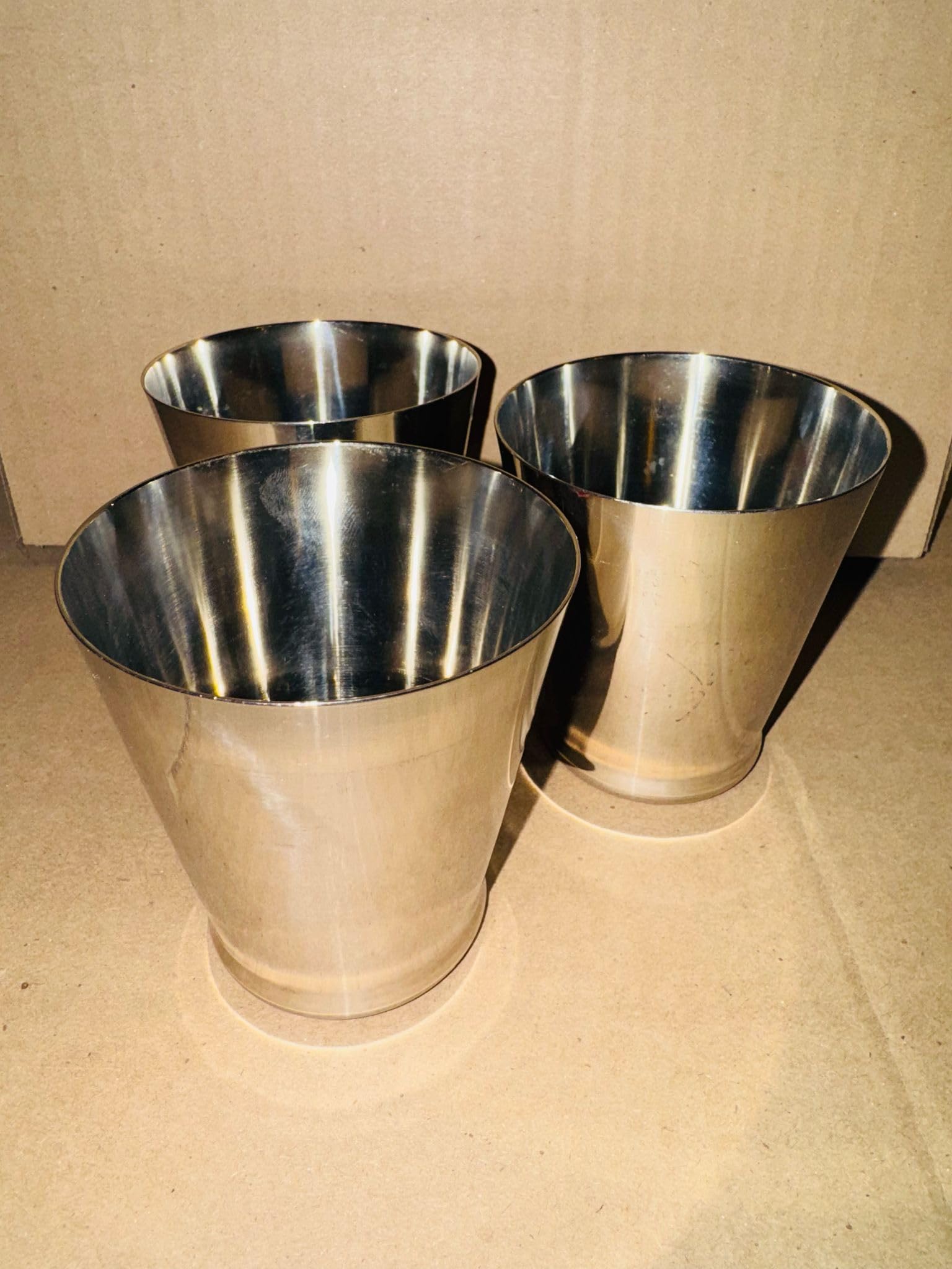 SET OF 6 Indian Stainless Steel Lassi Glasses small size good for kids a, Multi-Purpose Steel Glass