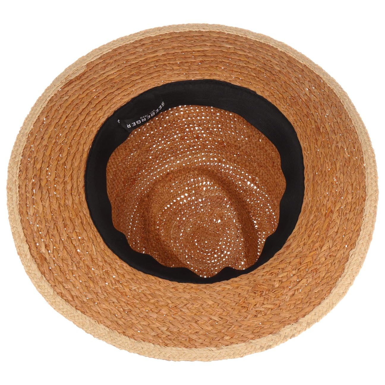 Seeberger Sombrero de rafia Crochet Crown Mujer/Hombre - Sombreros de Playa Sol de Paja Primavera/Verano