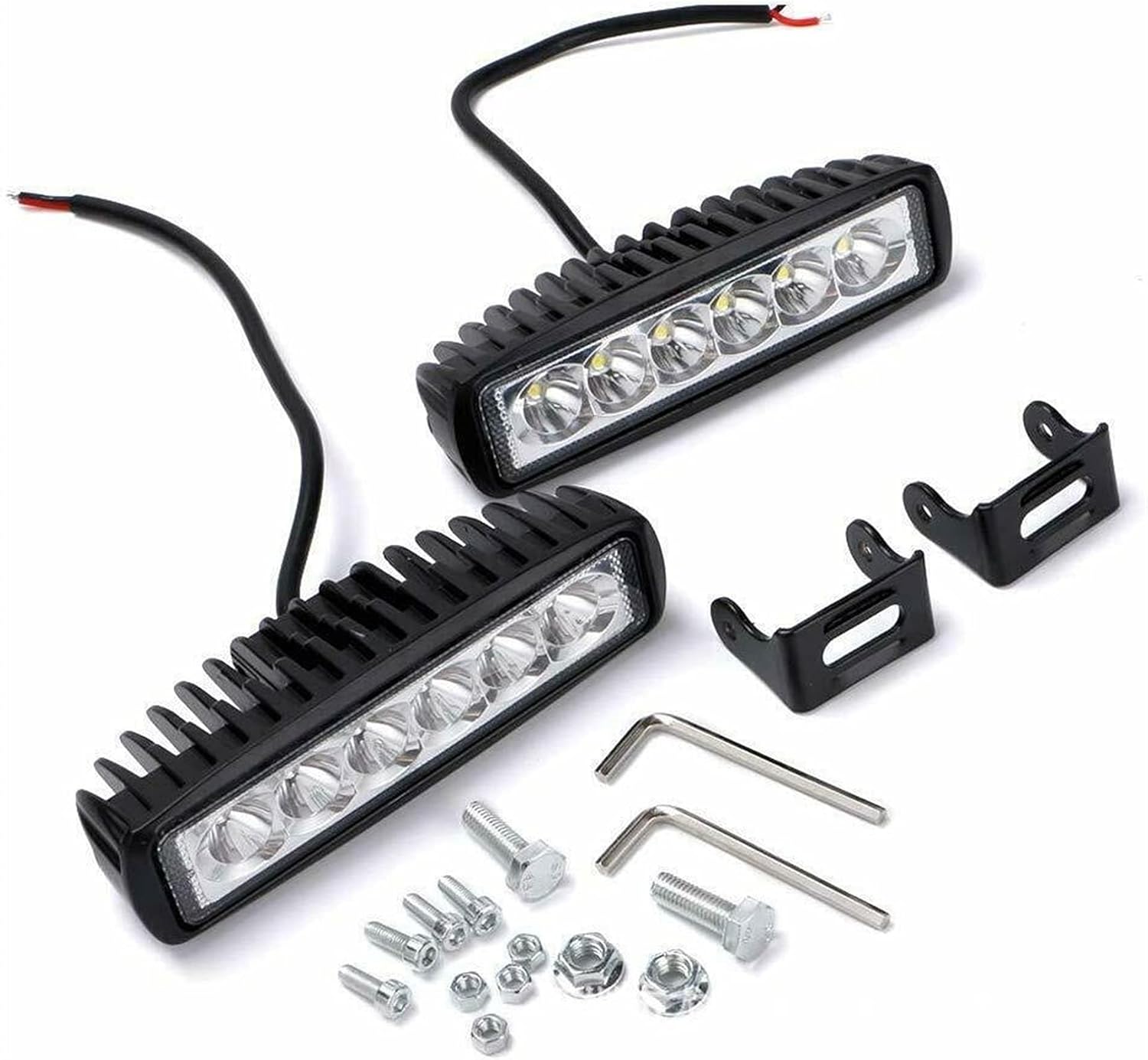 Led Led車4wd Ledワークライトバースポットライトランプドライビングフォグオフロードledワークカーライト18w 12v Color 2pcs 価格交渉ok送料無料