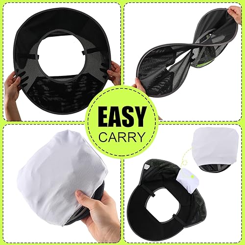 Miniatura 5 de 4 piezas2 juegos de sombrero, de alta visibilidad, de ala completa, malla para cuello, protección solar, cuello, polaina, bandana para accesorios de