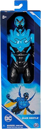 Miniatura 2 de DC Comics, Blue Beetle Figura de acción con alas, 12 pulgadas, fácil de posar, juguetes coleccionables de superhéroes para niños y niñas, a partir