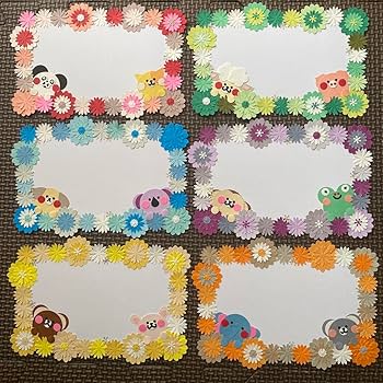 Amazon.co.jp: メッセージカード動物花6枚クラフトパンチ