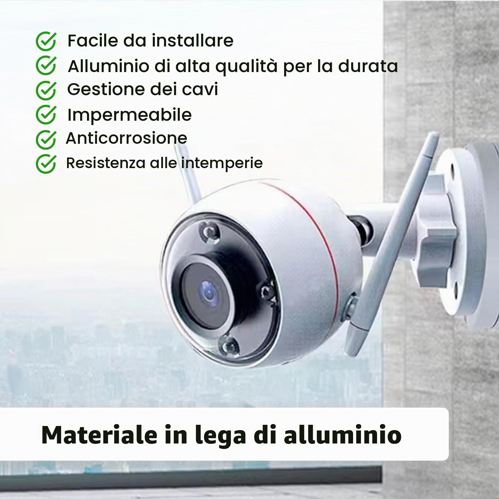 4 Pezzi Scatola Di Giunzione Staffa Di Montaggio Box Di Giunzione Impermeabile in Alluminio per Telecamera Dome Scatola Di Giunzione per Telecamera Interna per Esterni Adatta per Pareti E Soffitti
