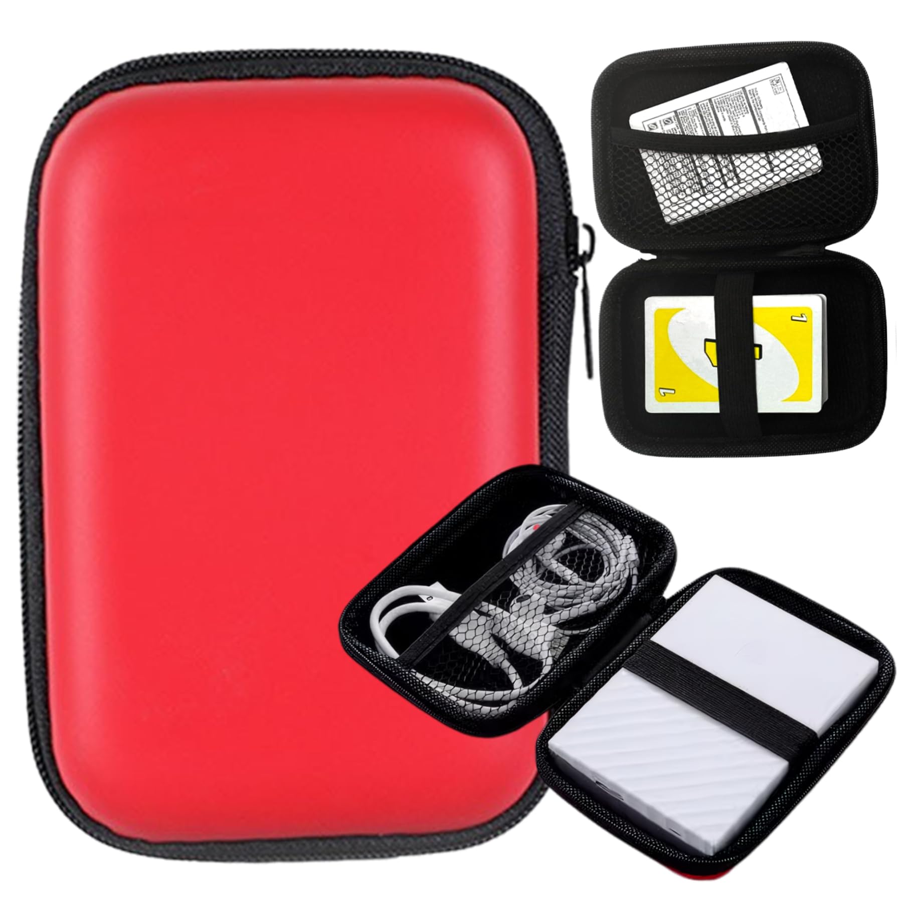 AEIOFU 1PC Card Carrying Case 5.5x3.9x1.6 Inch Card Storage Box with Zipper Waterproof Deck Case Easy to Use Game Holder Gift for Children Game Supplies Deck Holder