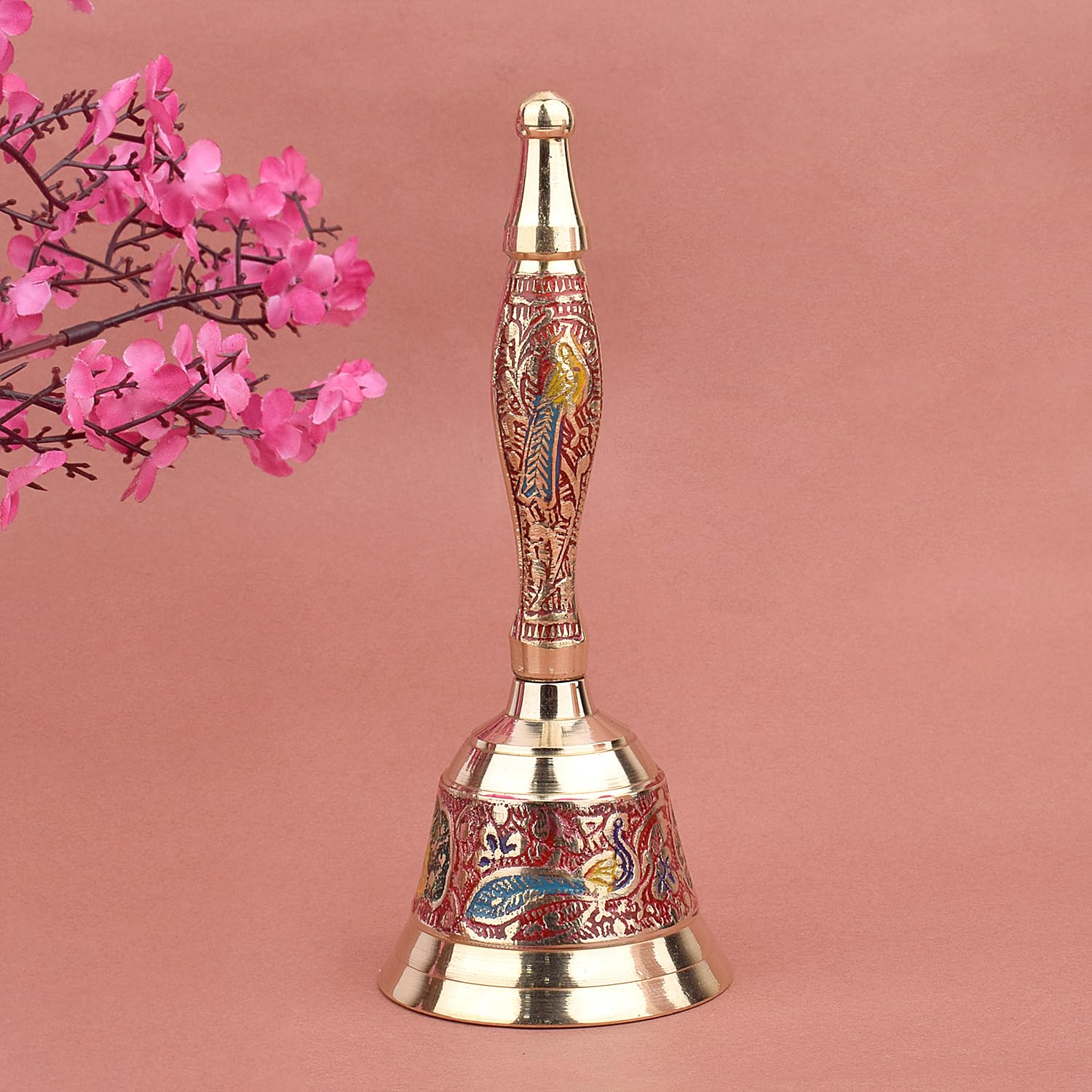 Hashcart (6 Inch) Brass Hand Call Bell For Patients Elders Kids