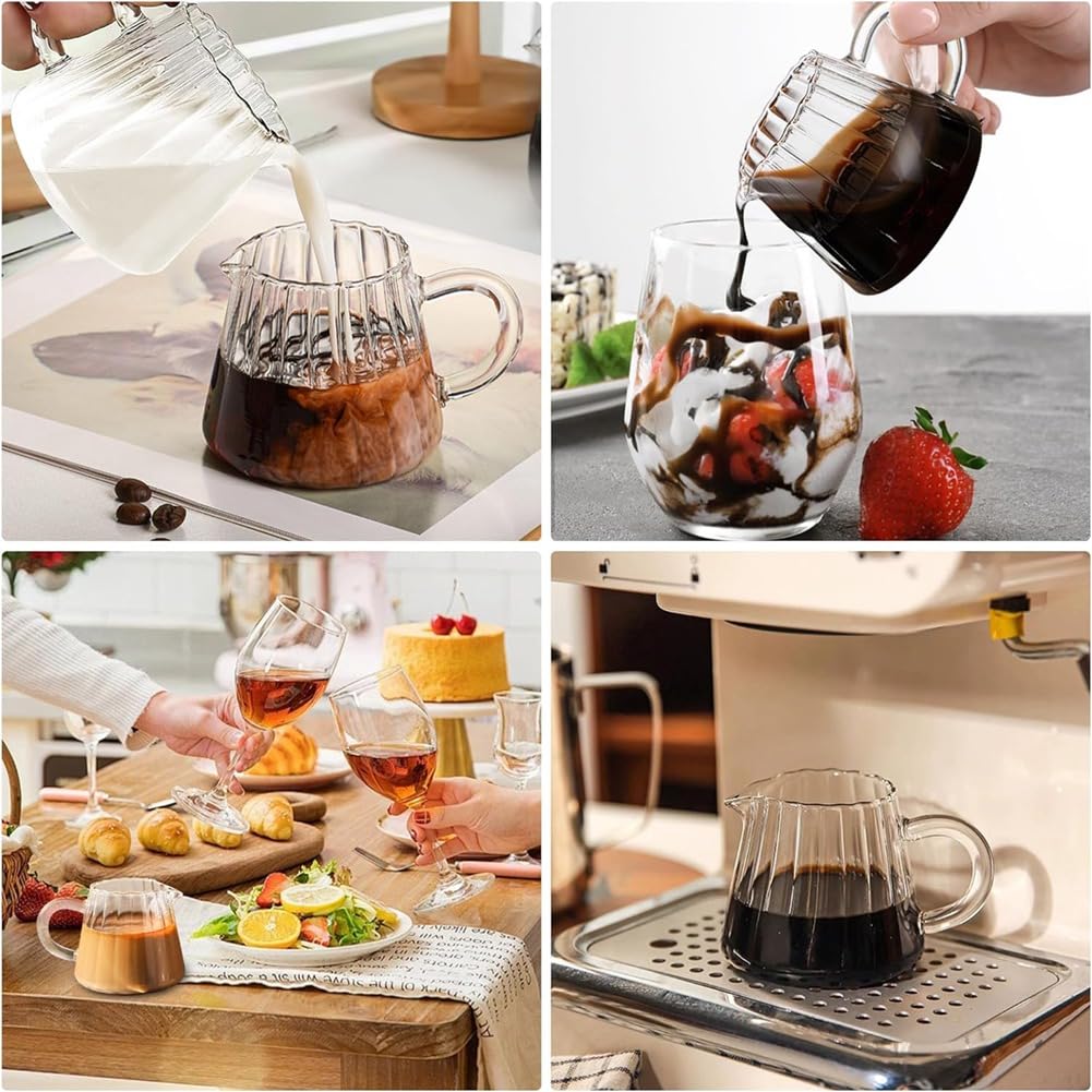 Brocche Lattiera In Vetro 2 Pezzi | 150ml Per Caffè E Tè - Foto 6