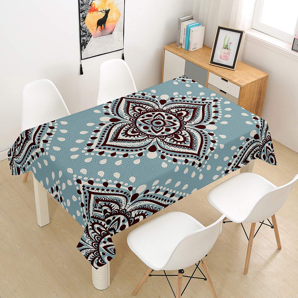 Nappe rectangulaire toile cirée lavable finies les taches de graisse sur la table repas