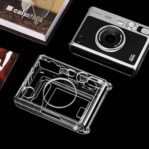 Miniatura 6 de Fintie Funda protectora transparente para cámara Fujifilm Instax Mini EVO, cubierta de PVC duro con correa de hombro extraíble, transparente