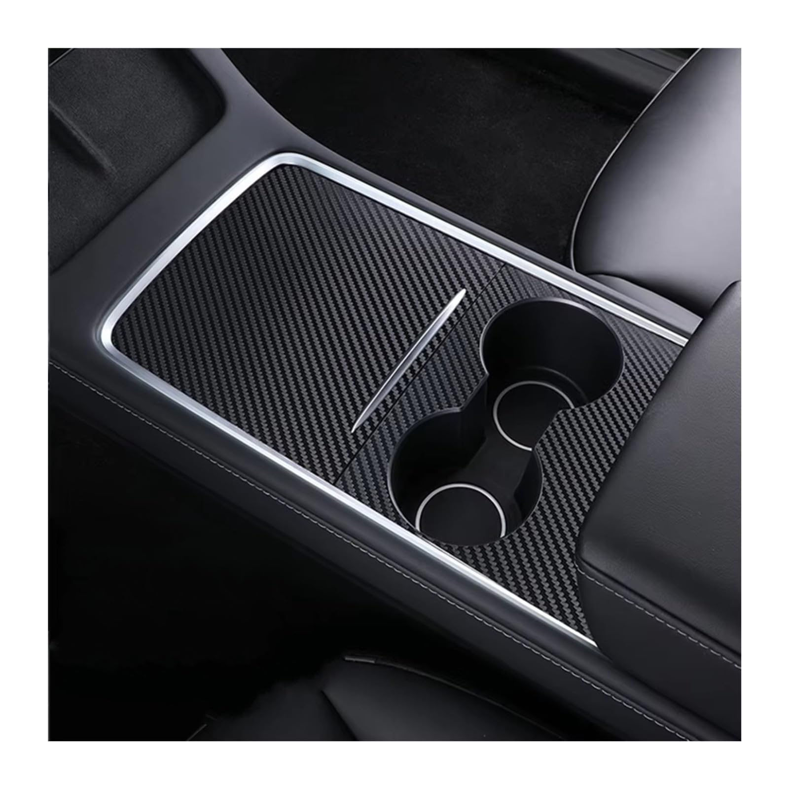 Car Interior Moulding Trim for Tesla for Model 3 for Y 2023 Central Control Panel Sticker Wood Grain Interior Console Accessories Trim(A)