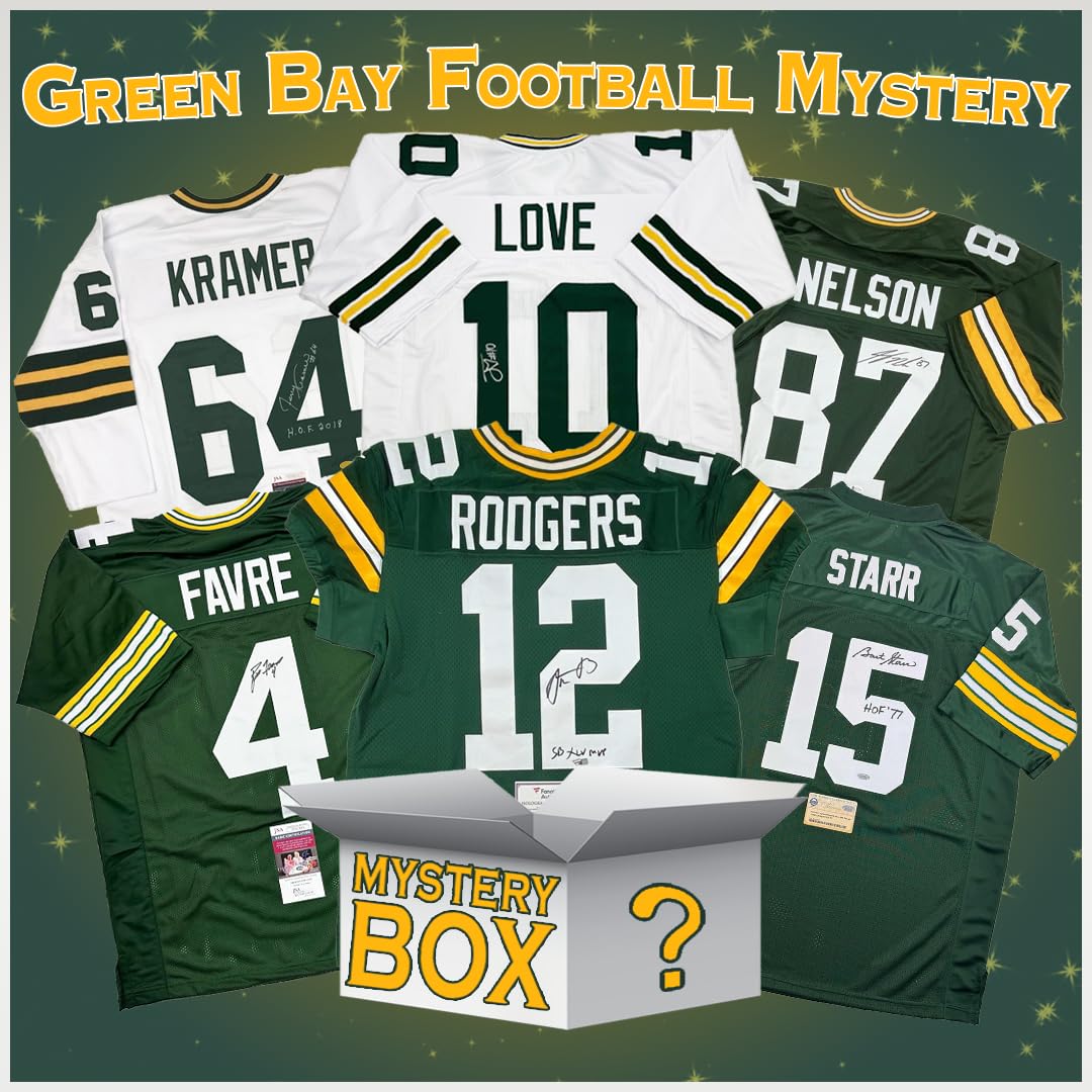 Autographed/Signed Green Bay Football Jersey Mystery Box with PSA JSA or Beckett COA at Amazon's Sports Collectibles Store