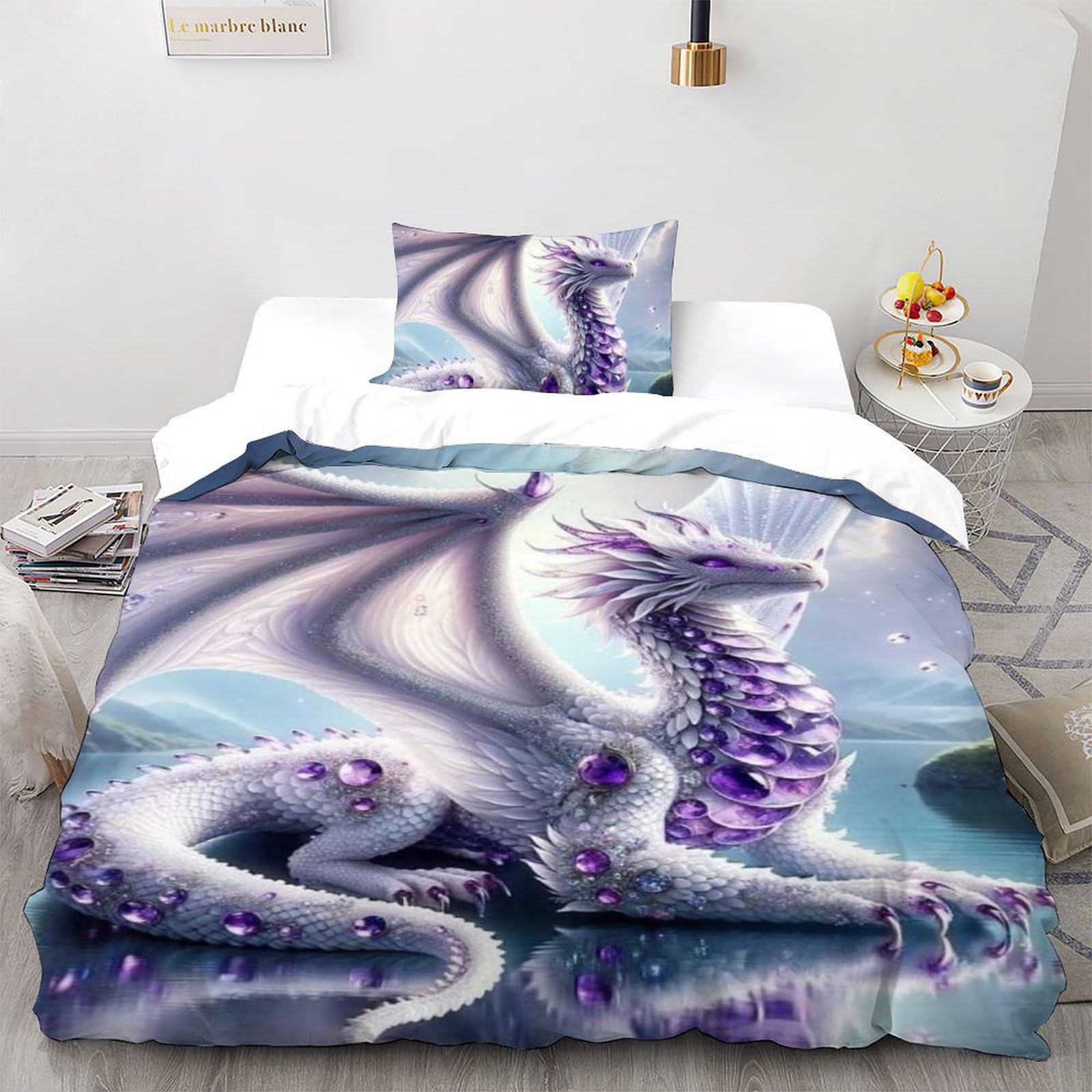 Ensemble d'impression 3D Améthyste en pur coton de qualité premium