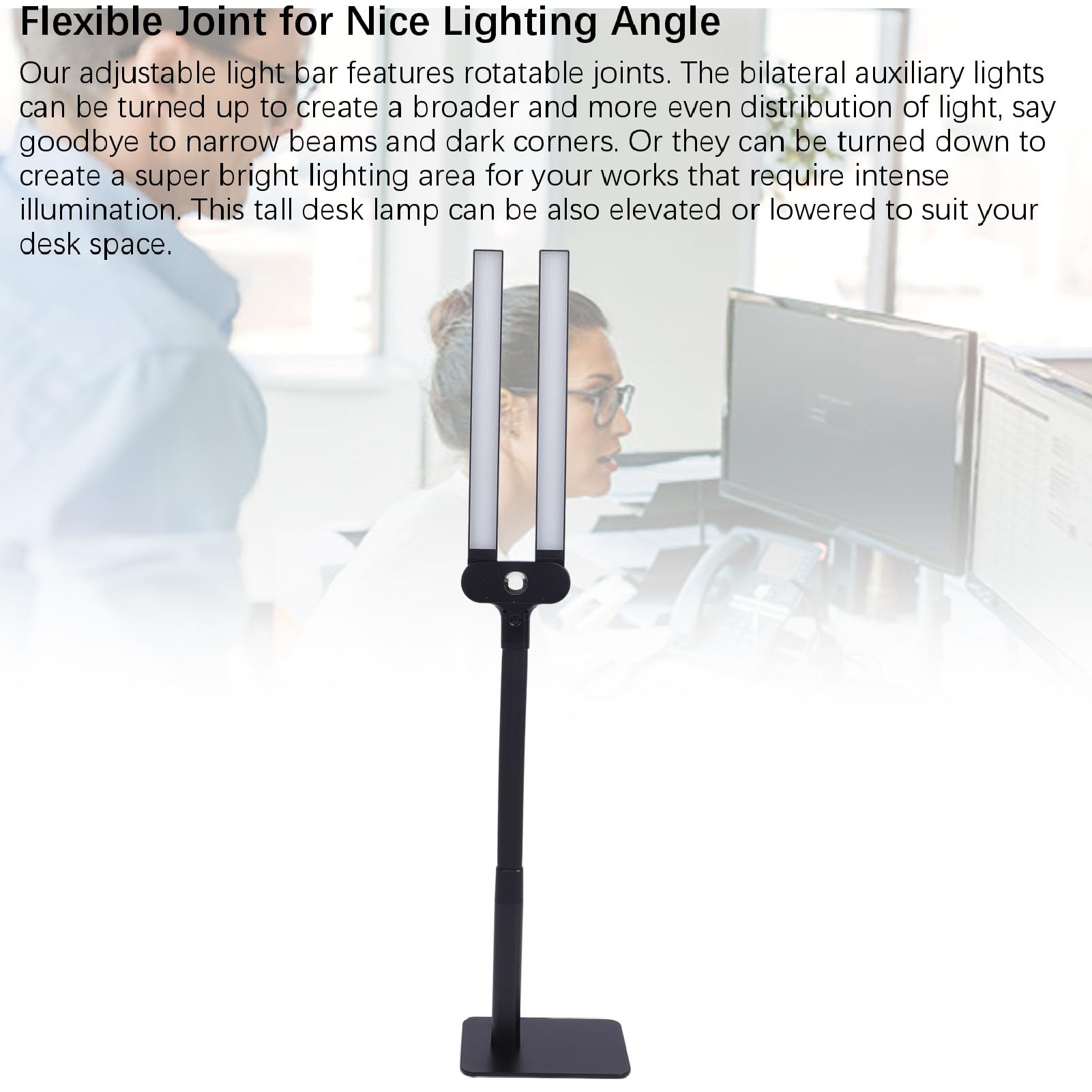 Bewinner Lampada da Scrivania a LED per Casa Ufficio - Lampada da Scrivania a LED da 12 W con Orologio, Lampada da Architetto Accattivante con Base, Lampada da Scrivania a LED (Spina