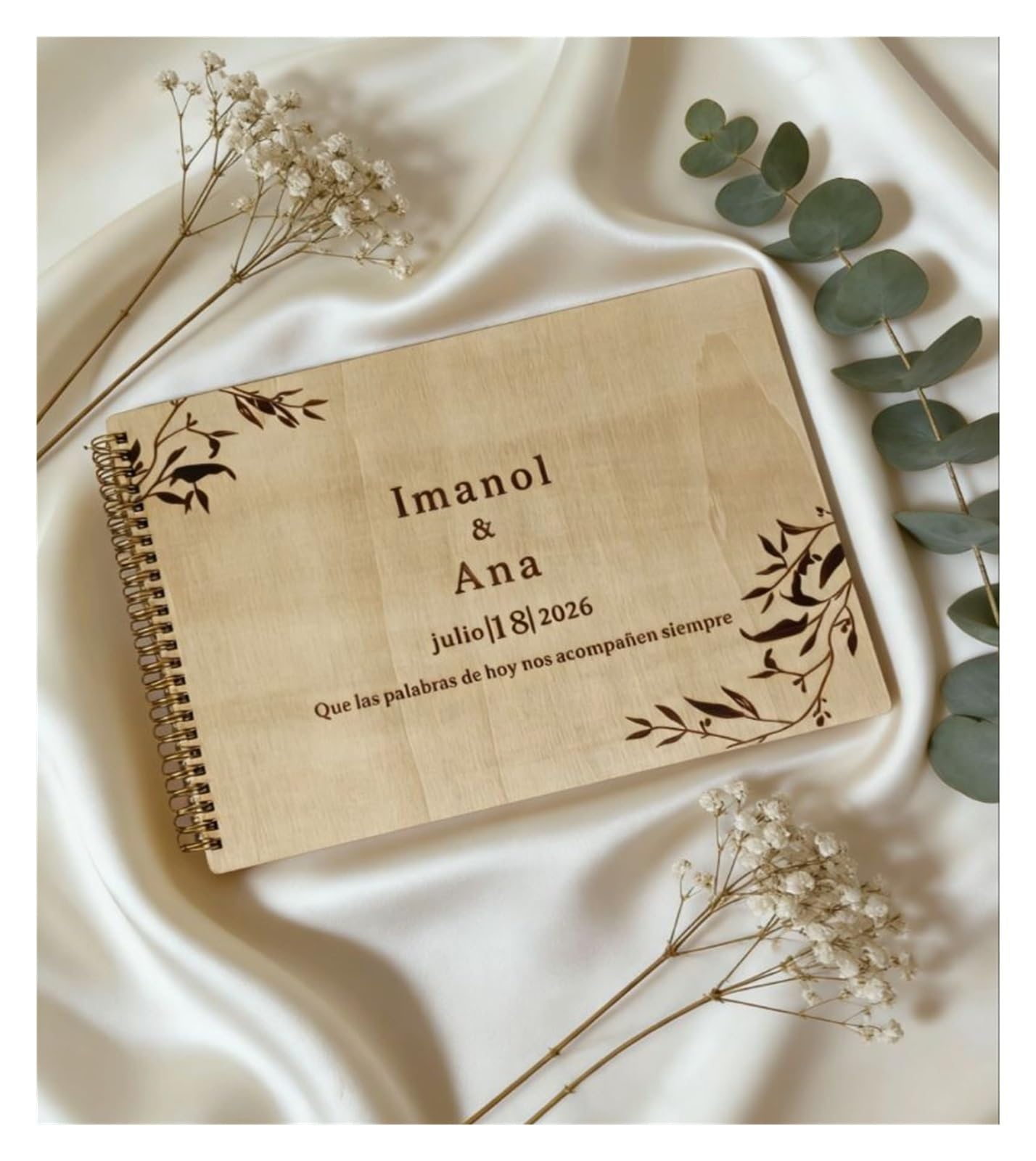 Libro Firmas Boda Libro de visitas álbum Fotos Boda Madera