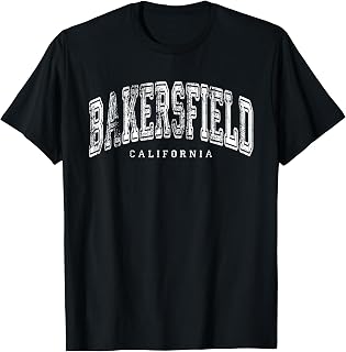 Bakersfield California Vintage Retro US City State Travel T-Shirt