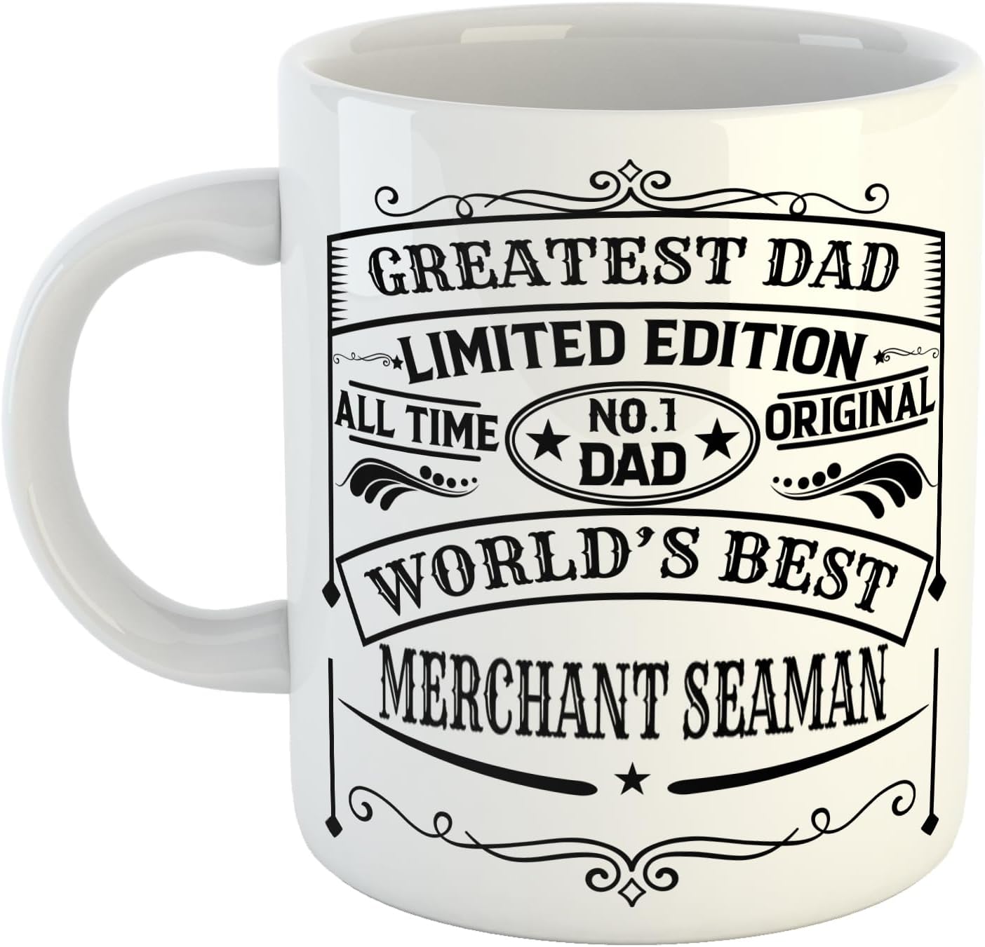 Just The Shirt Greatest Dad World's Best Merchant Seaman Limited Edition No 1 Dad Vintage Style Print Mug