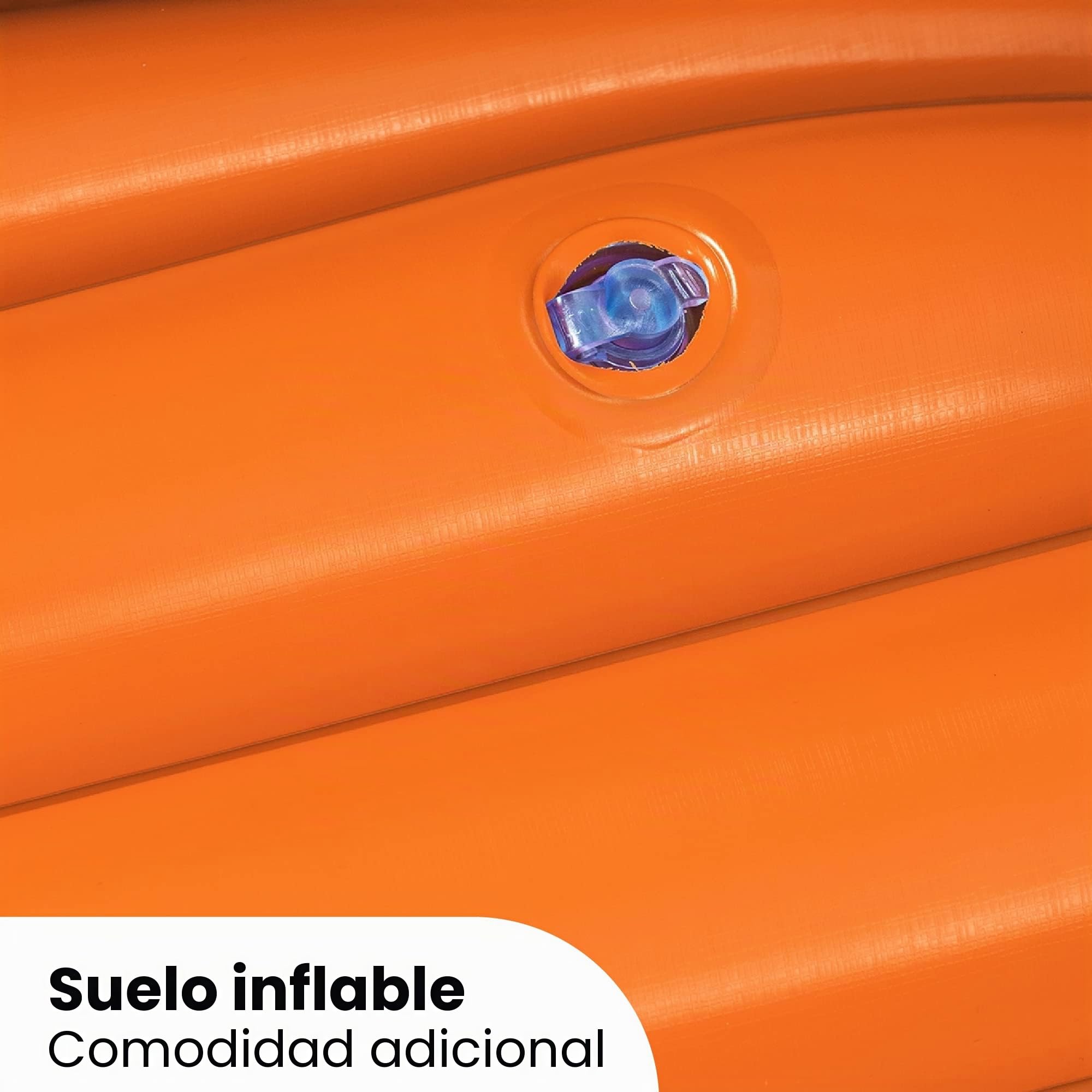 Bestway Kondor 3000 - Juego de balsa Inflable para 3 Personas, con Remo y Bomba de Mano/pie, Asas Resistentes y válvulas entrelazadas, 8.1 x 48 Pulgadas, 2.46 m x 1.22 m