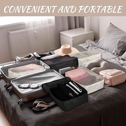 Miniatura 4 de Silkfly 8 cubos de embalaje XL para organizador de equipaje de viaje, maleta, bolsa de embalaje grande de alta capacidad, cubo de viaje de malla