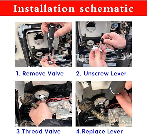 Miniatura 6 de gunhunt 1 enchufe de válvula de drenaje para calentador de agua de automóvil, latón recto DN15 PTFE alambre exterior duro sellado interior pulido