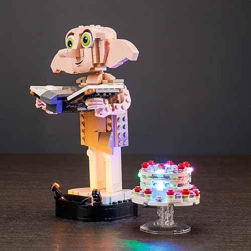 Miniatura 3 de BrickBling Luz LED compatible con Lego Dobby The House-Elf 76421, juego de juguetes de construcción, luces creativas compatibles con Lego 76421, no