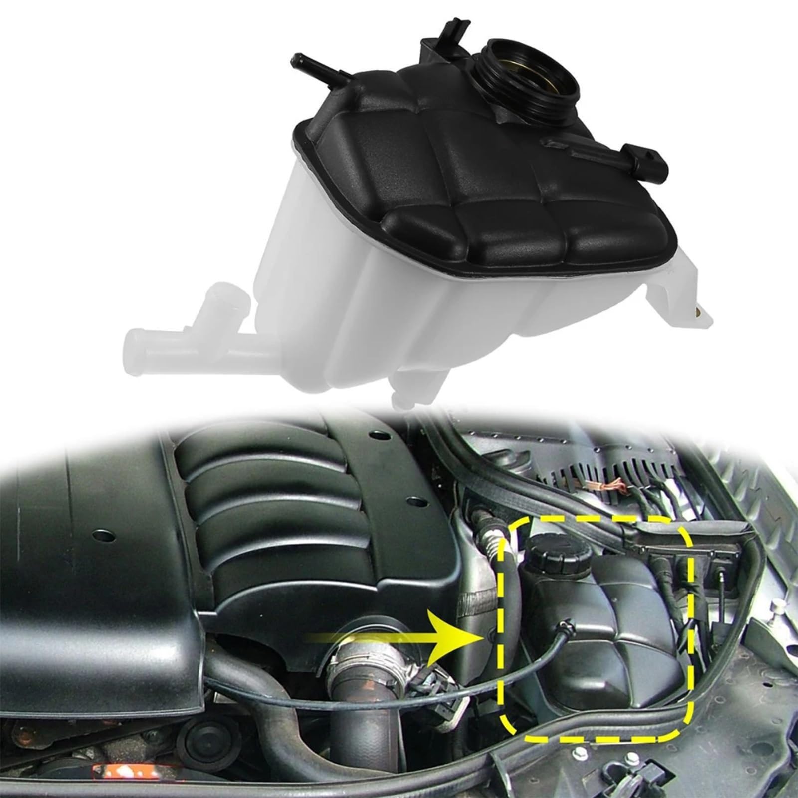 Compatible Avec Benz Pour W164 X164 2006-2016 1645000049 603-256 Moteur Radiateur Liquide De Refroidissement Vase D'expansion Bouteille Réservoir Bouchon Trop-plein Bouteille Réservoir d'expansion