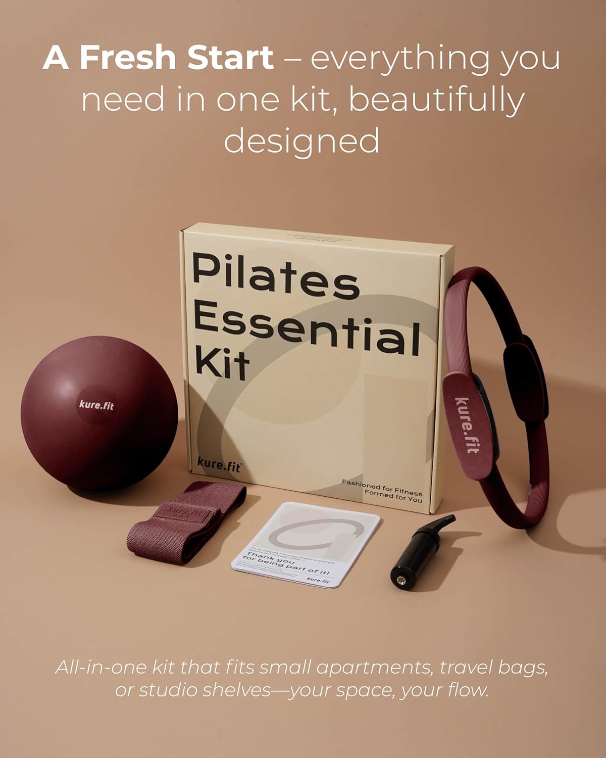 Black Adjustable Wrist and Ankle Weights 1lb Each Set of 2 and Cocoa Pilates Kit Bundle