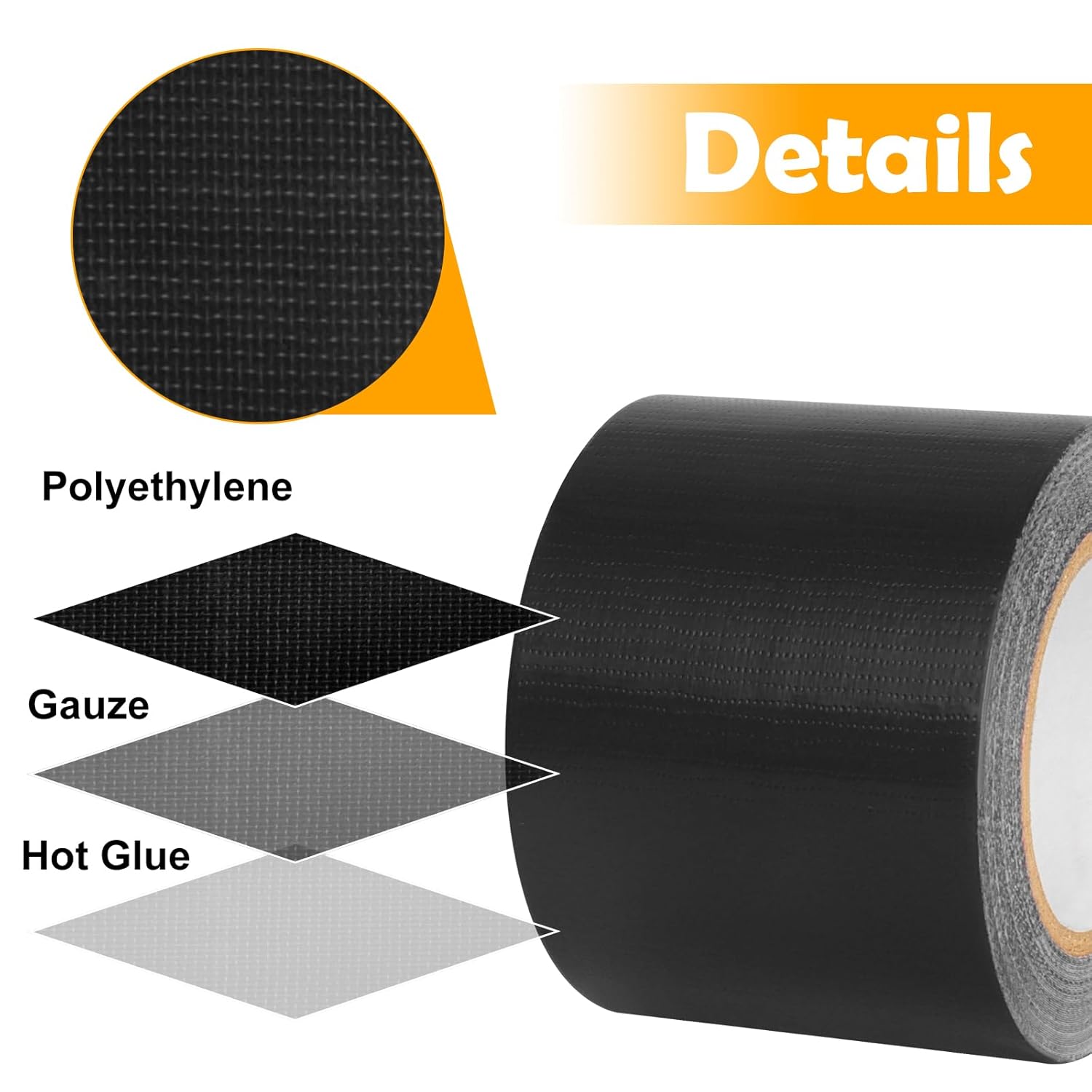 Duct Tape 4 Colors, 2 Inch Width x 9 Yards Duct Tape Heavy Duty, Strong Adhesion Multi-Pack Tape For Patching, DIY, Arts Activities, Marking, Industrial, Labeling, Patching, Kids Crafts - 4 Packs