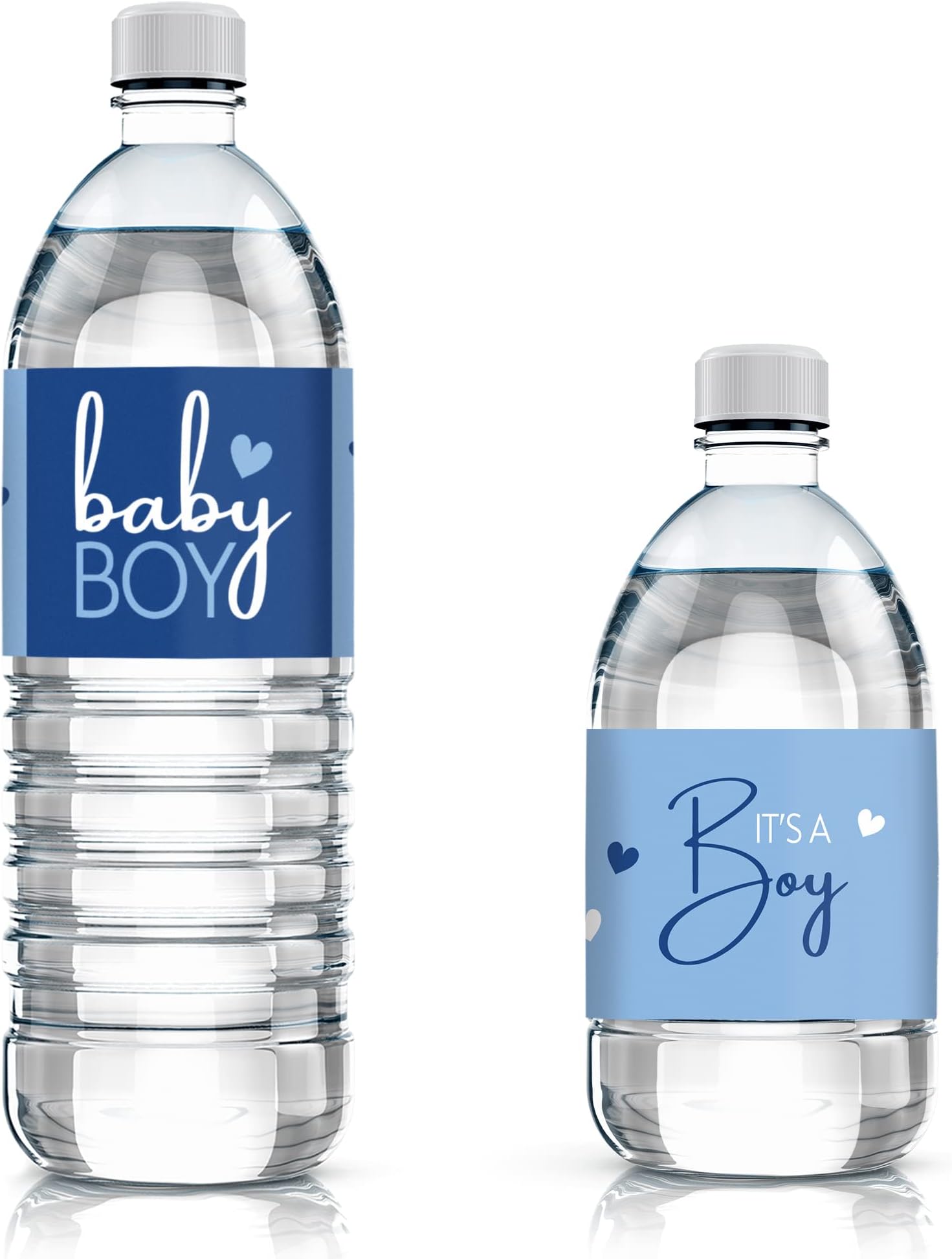 24 Blue It's a Boy Water Bottle Labels