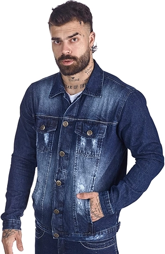 Jaqueta Jeans HNO Jeans Premium Azul Escuro