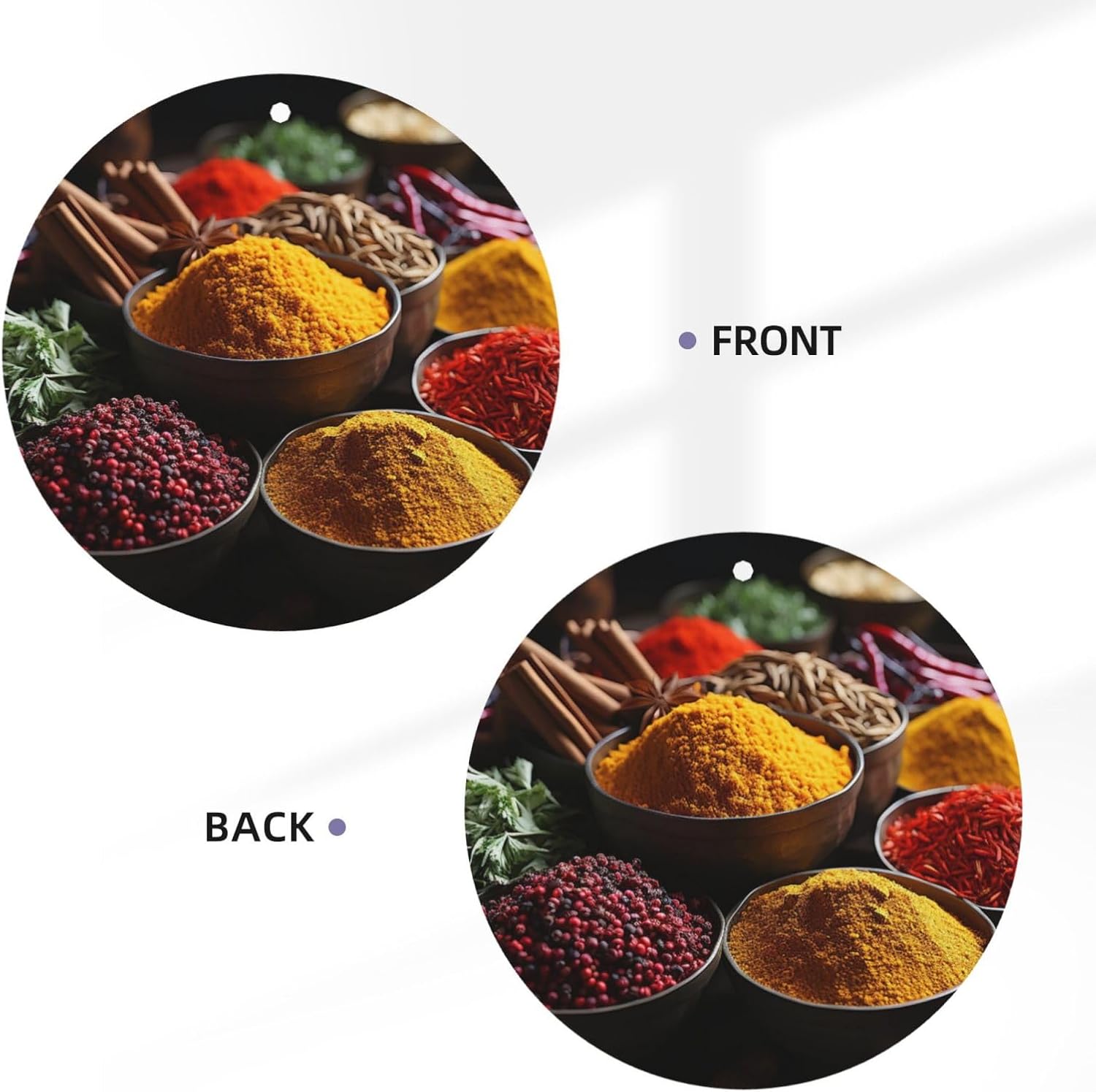 Car Air Freshener 24 PCS Spices Hanging Car Air Fresheners Auto Interior Decor Card Freshener Strong Scented Card Lavender Cars Scents for Office Bedroom Close Drawer Round Shape