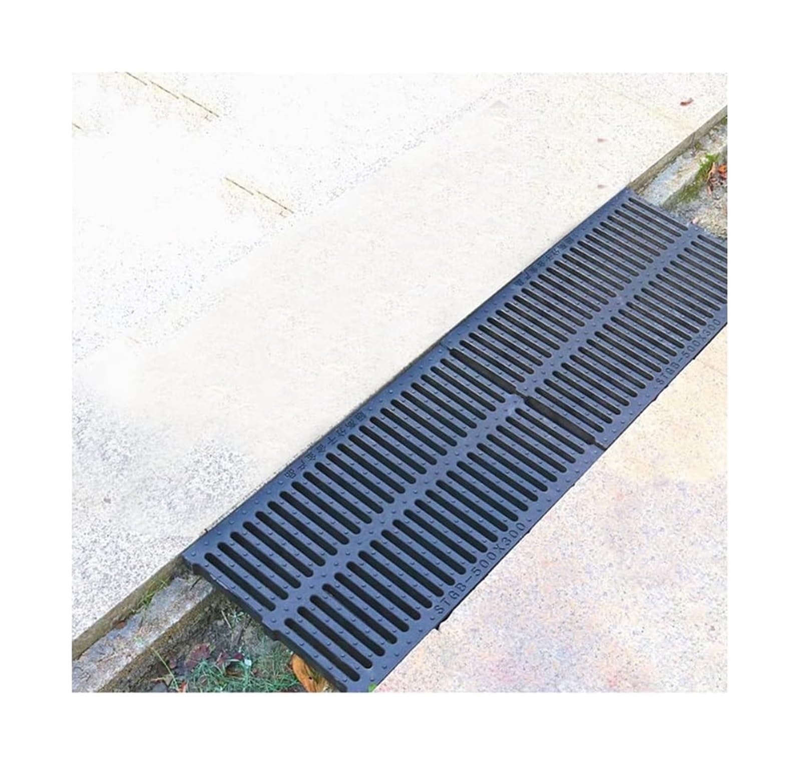 Cubiertas de drenaje exteriores de plástico con rejilla lineal de 30x10 cm