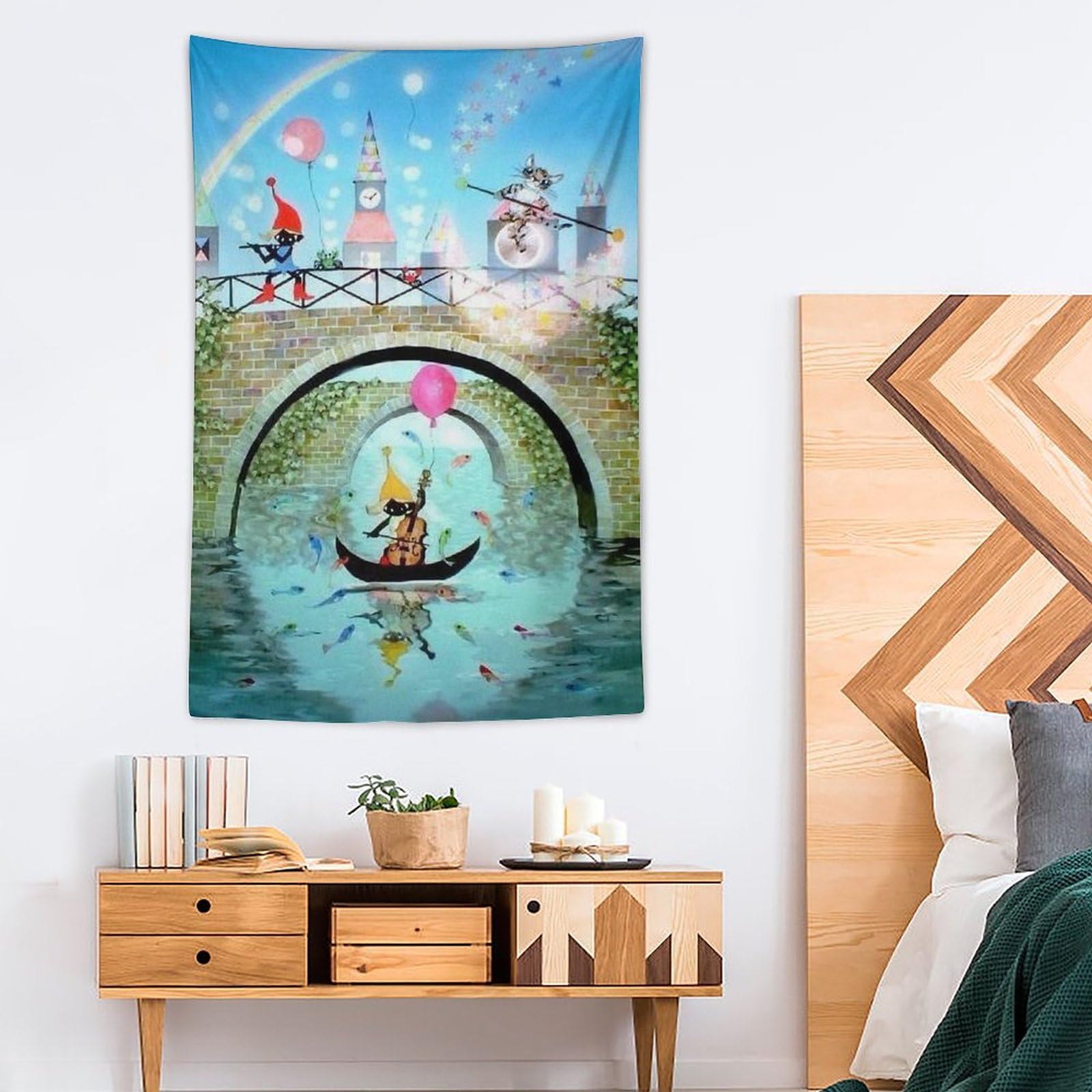 Amazon.co.jp: 藤城清治 (68) タペストリー 絵 ポスター 壁掛け