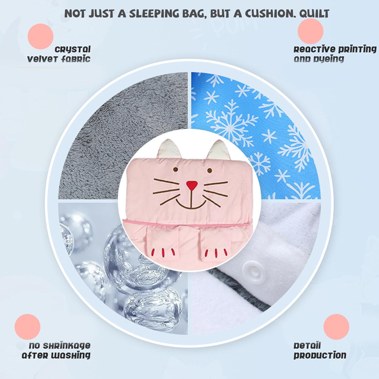 Kids Sleep Bag Nap Mat Cozy Sleeping Bag for Boys and Girls, Children's Cartoon Sleeping, Kids Sleep