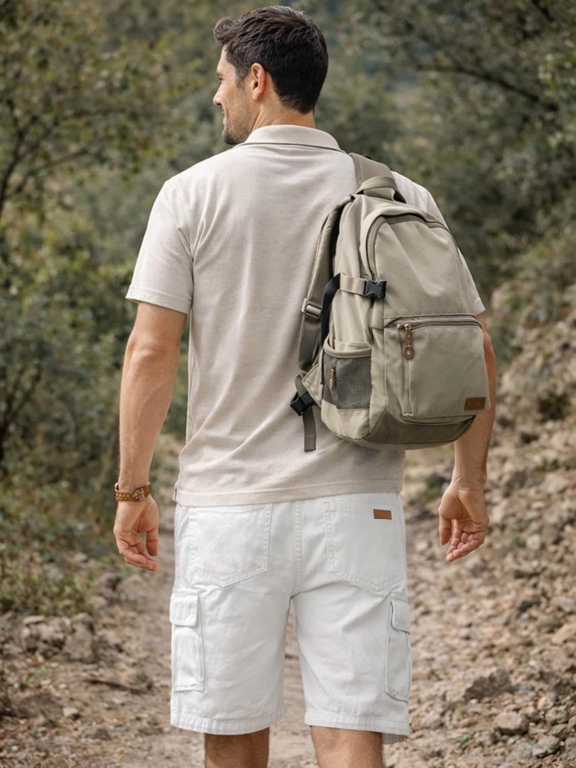 JMIERR Mens Casual Cotton Twill Cargo Shorts Drawstring Classic Chino Stretch Short with 6 Pockets - Image 6