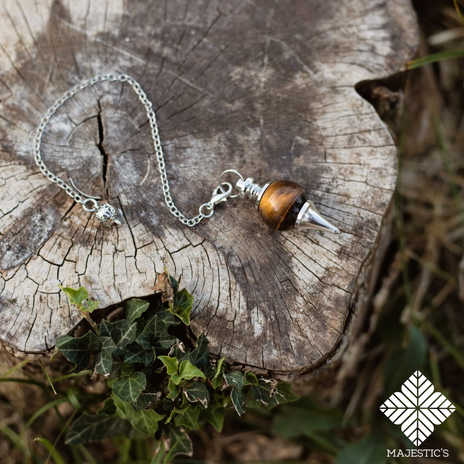 Pendule divinatoire de Radiesthésie en Améthyste, Cristal de Roche et Œil de Tigre – Pendules Sephoroton en Pierre Naturelle – 14 GR [𝐆𝐀𝐑𝐀𝐍𝐓𝐈𝐄 𝐀 𝐕𝐈𝐄]
